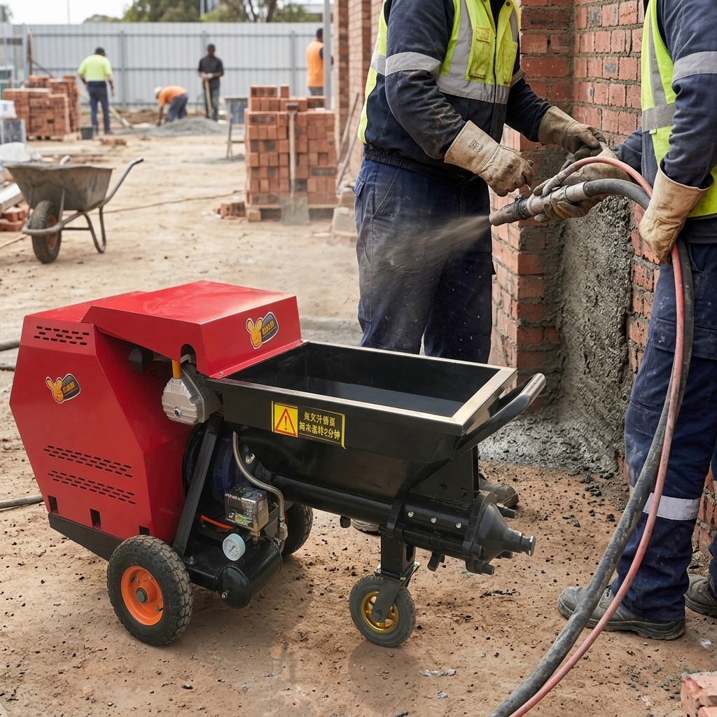 Working Principle and Product Structure of Mortar Spraying Machine